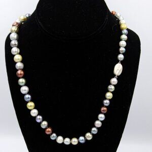 Honora Multicolor Pearl Necklace SS Clasp